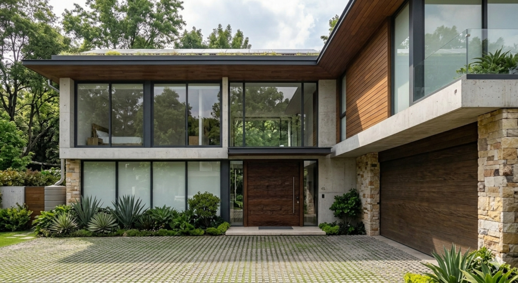 Entrada casa ecológica prado norte